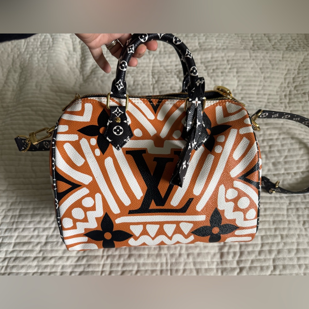 SOLD on MERC… Authentic Louis Vuitton Craft Speedy B 25 Bandolier
